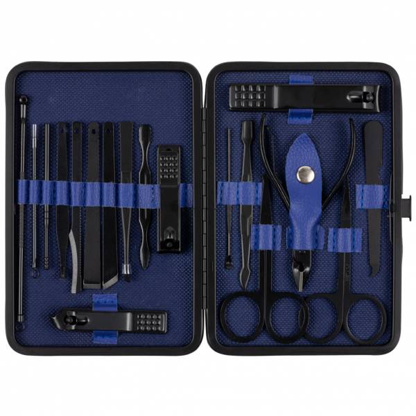 LEANDRO LIDO &quot;Brescia&quot; Manicure/Pedicure Set 19-piece navy