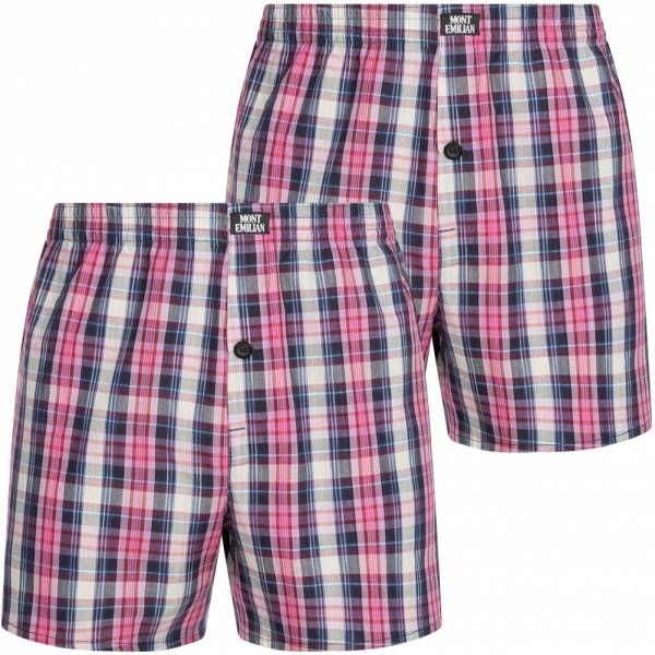 MONT EMILIAN &quot;Nantes&quot; Men American Boxer Shorts Pack of 2 pink
