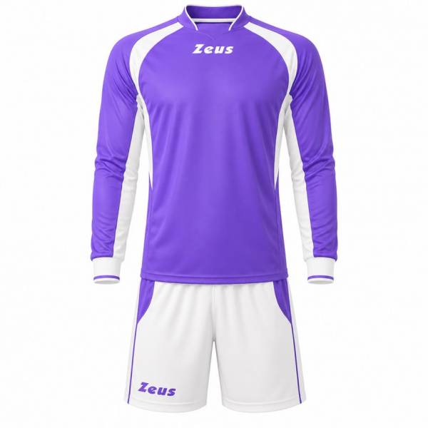 Zeus Kit Pippo Voetbaltenue + Short 2-delig altviool/bianco