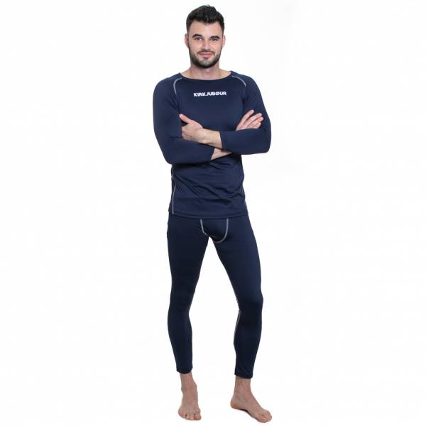 KIRKJUBØUR ® &quot;Hafjall&quot; Men Thermal Underwear Kit 2-piece blue