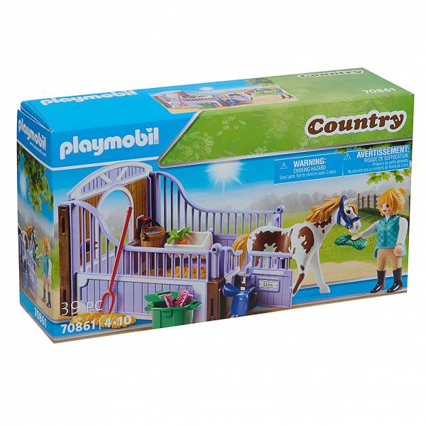 PLAYMOBIL® Country horse box poney, cheval, cavaliers 70861