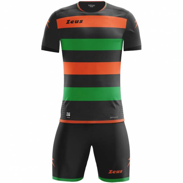 Zeus Icon Teamwear Set Trikot mit Shorts schwarz orange grün