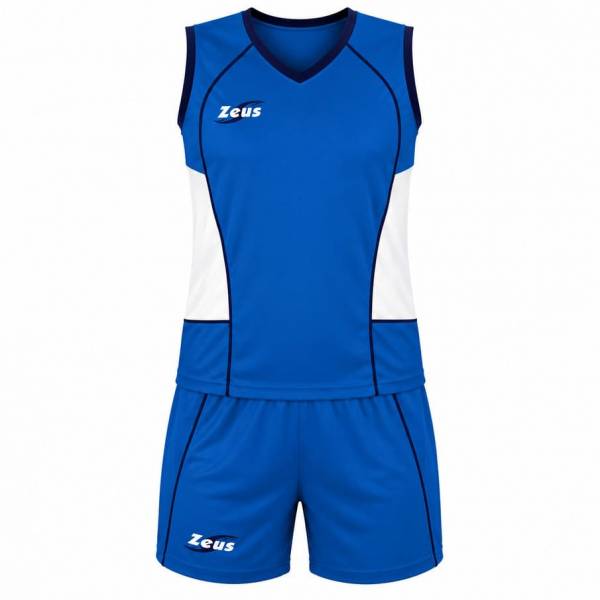 Zeus Kit Margo Damen Sport Trikot + Shorts royal/bianco