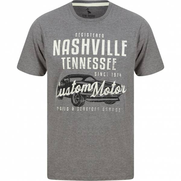 Sth. Shore Nash Car Hommes T-shirt 1C18096 Gris Moyen Chiné
