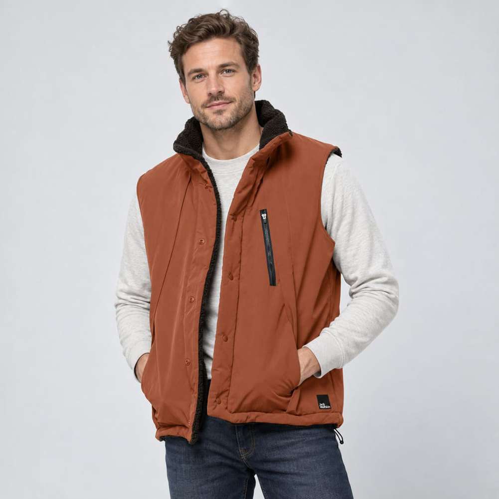 Jack Wolfskin Alex Vest Men Reversible Waistcoat 2 in 1 1307421