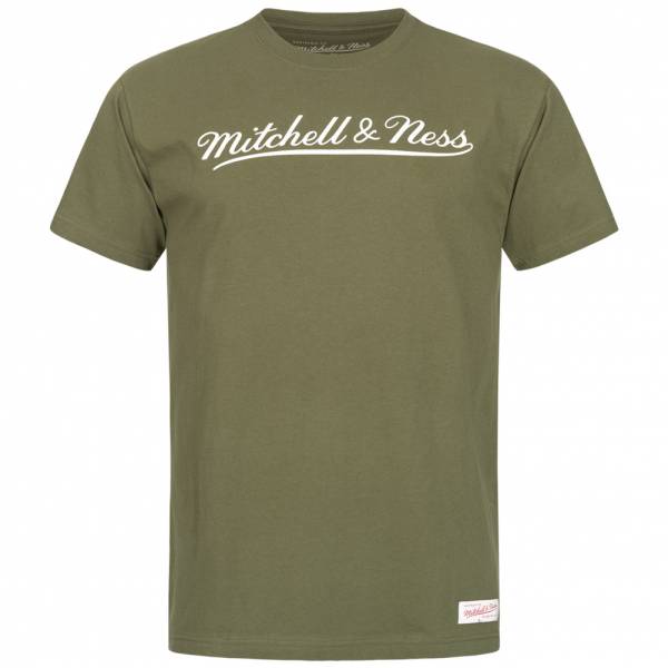 Mitchell & Ness Script Hombre Camiseta MN-BRA-SCRPTLOGOTRAD-OLIWHT