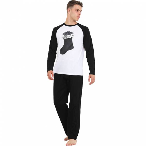 BRAVE SOUL Christmas Naughty Herren Pyjama Set MLWS-149COAL