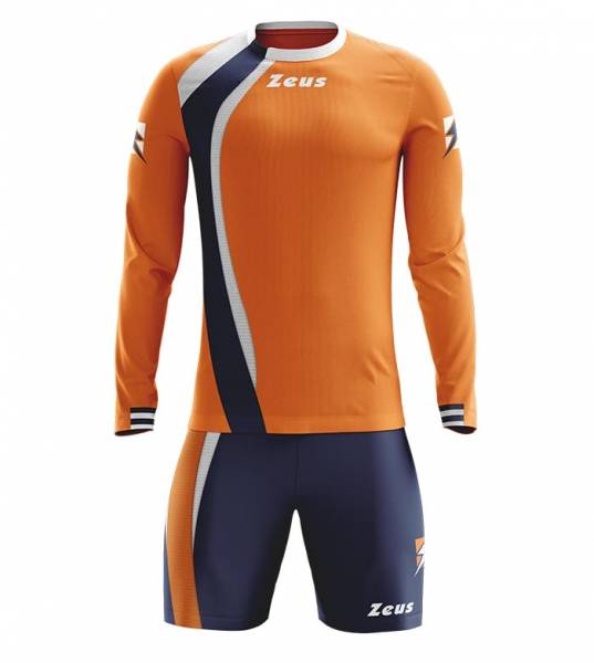 Zeus Kit Spagna Set da calcio + Shorts 2 pezzi. Ml arancio/blu