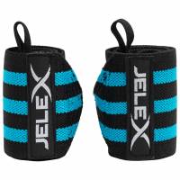 JELEX Strong Fitness polsbanden zwart-blauw