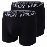 REPLAY Basic Cuff Logo Herren Boxershorts 2er-Pack I101005-N011