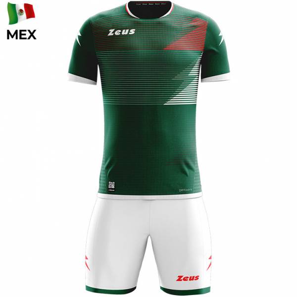 Zeus Mundial Teamwear Set Trikot mit Shorts grün weiß