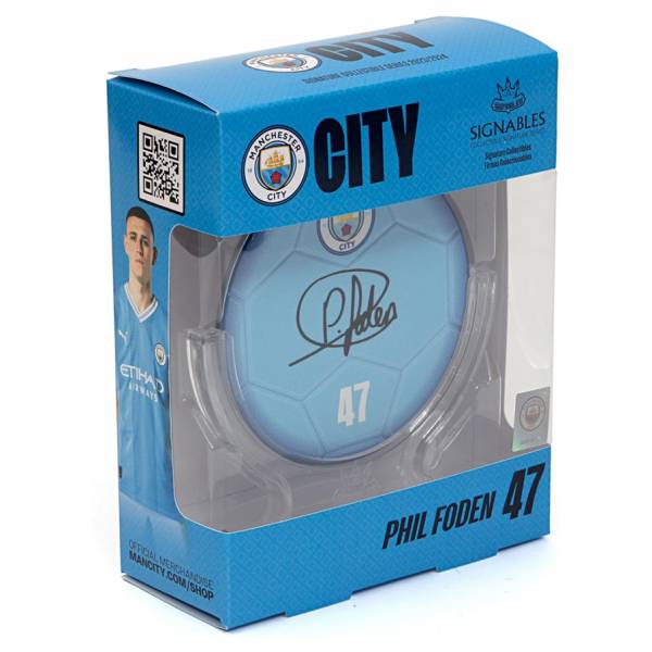 Manchester City Phil Foden #47 Pallone da calcio Oggetto da collezione 14 cm 850032256292