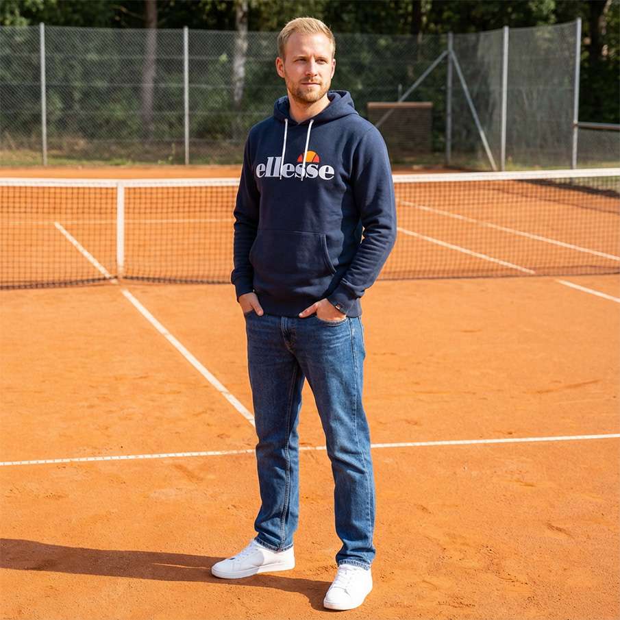 Sweat à Capuche Ellesse Collezioni Vintage Homme - Gris Taille L - Neuf Avec étiquette