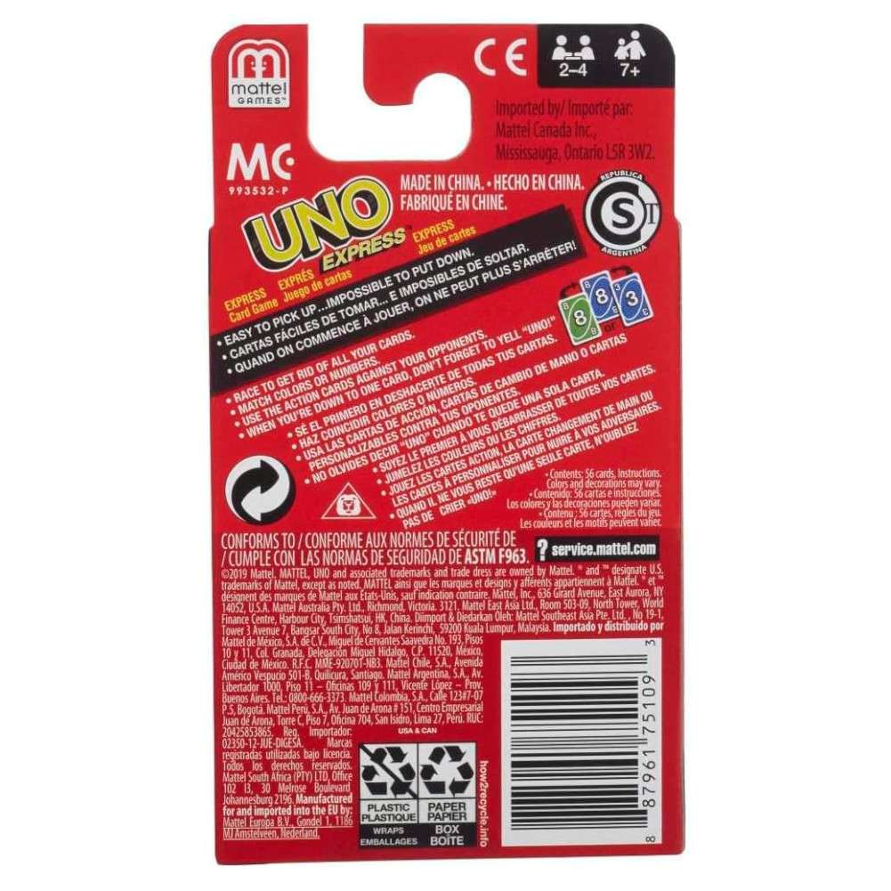 Mattel UNO Express Card game GRD45