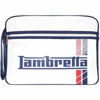 Lambretta Racing Stripe Flight Bag Umhängetasche T20076-WHT