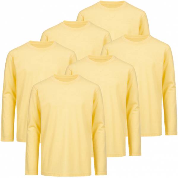 RUSSELL Longsleeve Tee 6er-Pack Kinder Shirt 0R167B0-Yellow-Marl