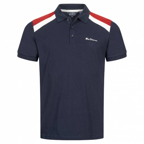 BEN SHERMAN Stripe Mężczyźni Koszulka polo 0065225-CIEMNY GRANAT