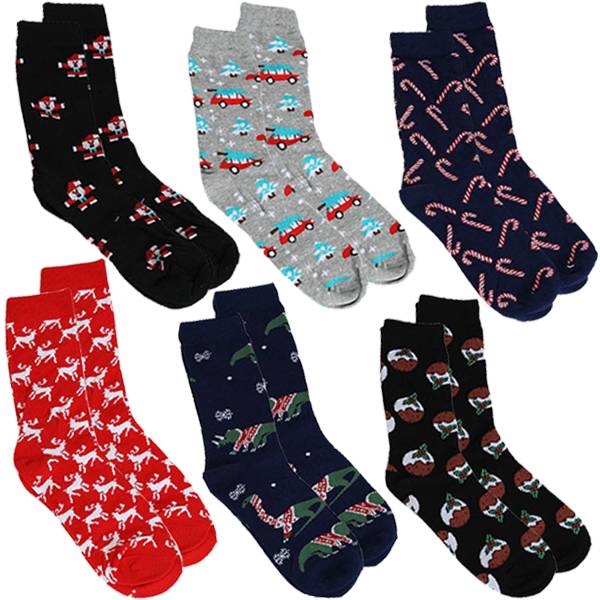 BRAVE SOUL Christmas Herren Socken 6 Paar MSX-511CAIN