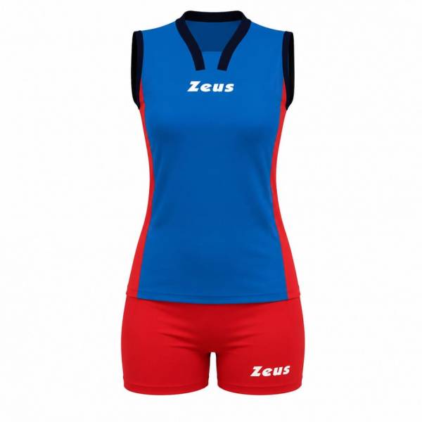 Zeus Kit Ioly Damen Trikot + Shorts royal/rosso/bianco