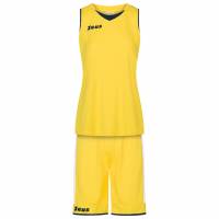 Zeus Kit Flora Donna Maglia da basket con shorts giallo