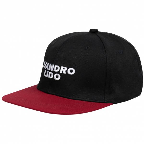 Image of LEANDRO LIDO "No. 3" Snapback Cappellino nero/rosso