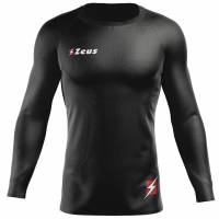 Zeus Fisiko Baselayer Maglietta aderente a maniche lunghe nero