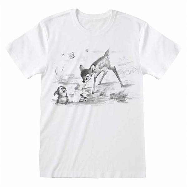 Bambi Sketched Hommes T-shirt DIS08744TSW
