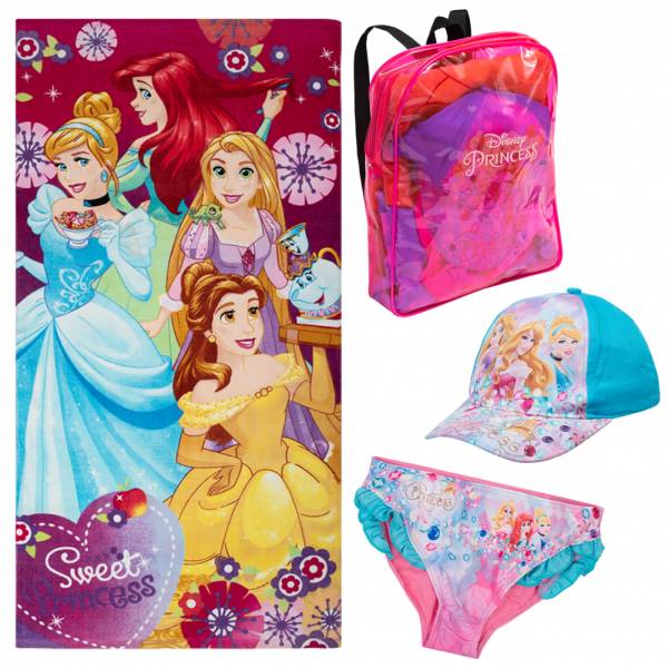 Disney Princess Fille Ensemble pour la plage Lot de 4 QE4347-bleu
