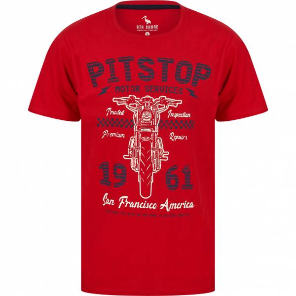 Sth. Shore Pitstop Mężczyźni T-shirt 1C18090 Wiśnia Barados