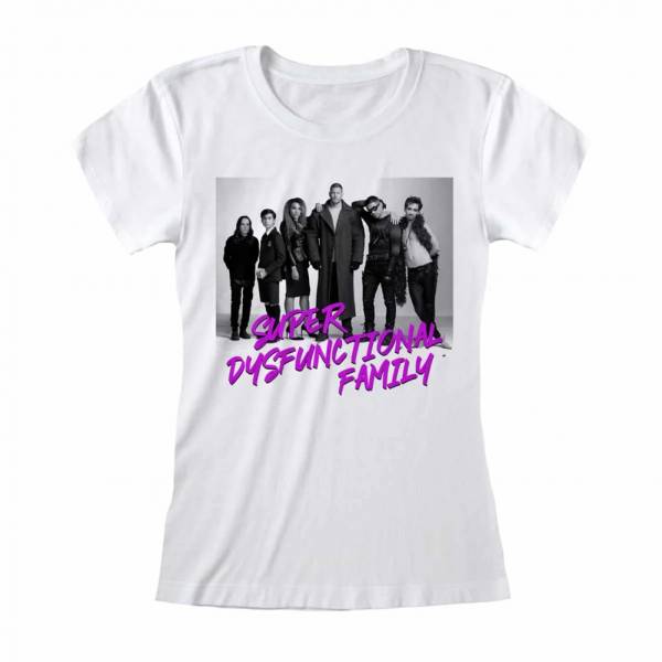 Umbrella Academy Black and White Photo Women T-shirt UMB00738SKW