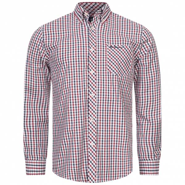 BEN SHERMAN Signature Hombre Camisa de manga larga 0076264-ROJO