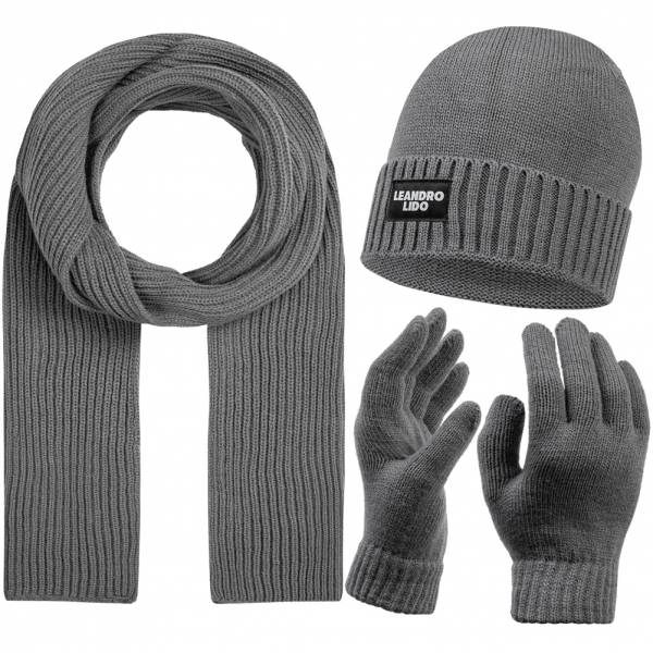 LEANDRO LIDO &quot;Epomeo&quot; Hombre Conjunto invierno 3 piezas gris