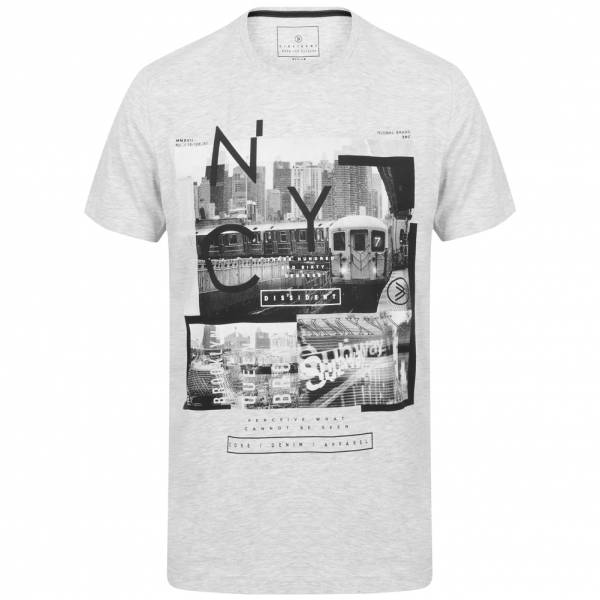 DNM Dissident Stations Hommes T-shirt 1C12386 Gris glace