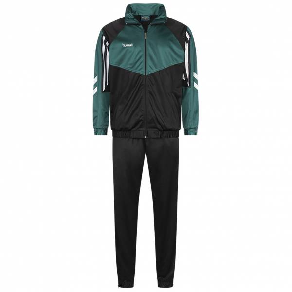 hummel Alicante Herren Retro Trainingsanzug 12160-BLK-GRN-WHT