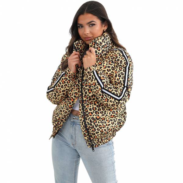 BRAVE SOUL Leopard Print Kobiety Kurtka zimowa LJK SLAYLEOPARD