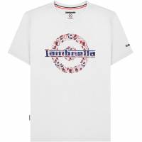 Lambretta Paisley Logo Hombre Camiseta SS1011-BLANCO