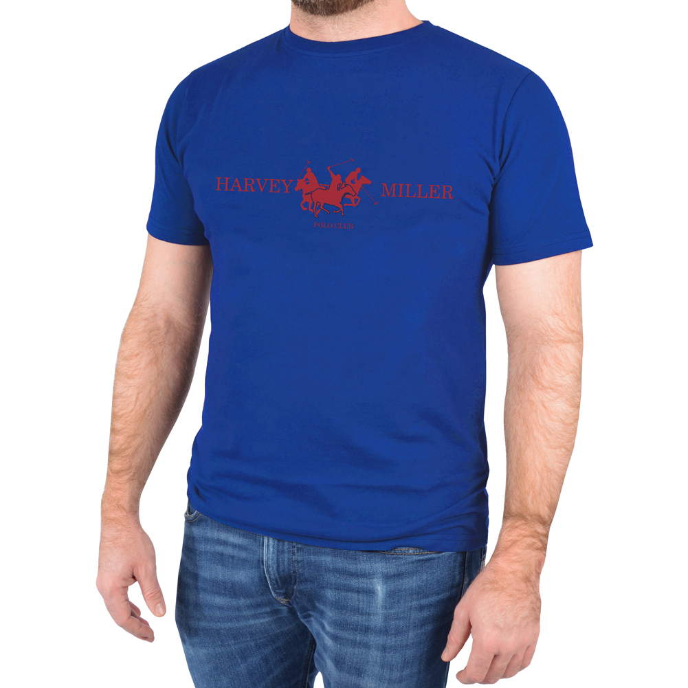 Harvey Miller Polo Club Basic Men T-shirt HRM4468 Royal Blue | SportSpar.com