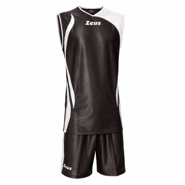 Zeus Kit Saett Mężczyźni Koszulka koszykarska + Szorty nero/bianco