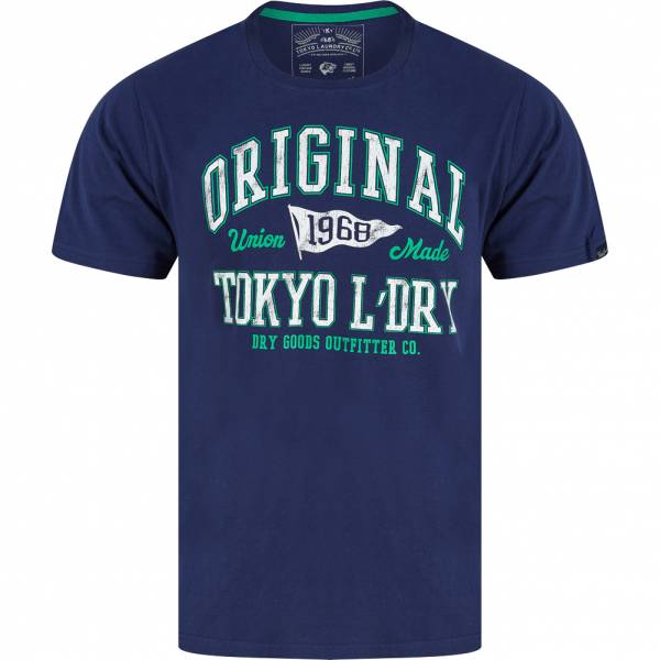Tokyo Laundry Rockwood Hommes T-shirt 1C18118 Bleu médiéval