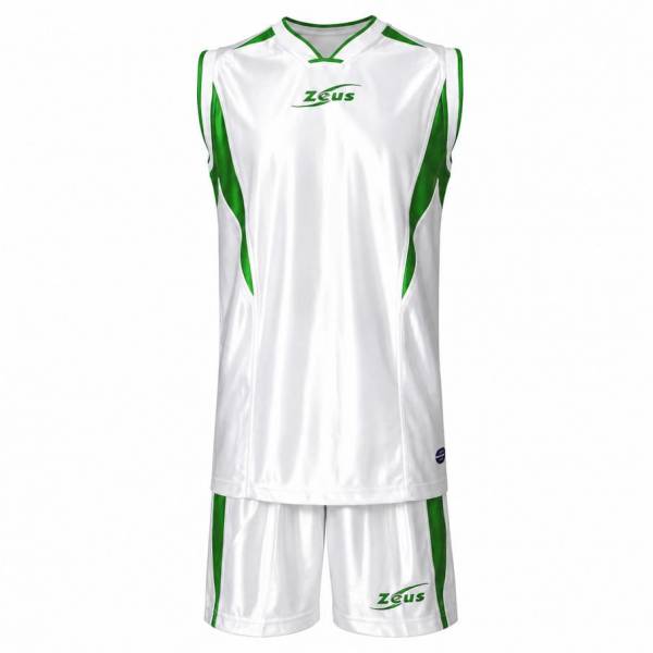 Zeus Kit Sante Maglia da basket + Shorts bianco/verde