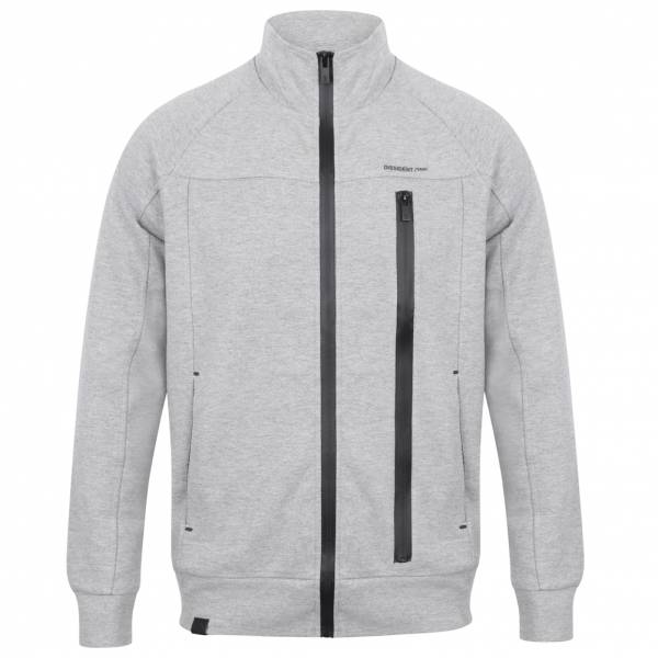 DNM Dissident Amago Funnel Neck Herren Sweatjacke 1E10562 Light Grey Marl