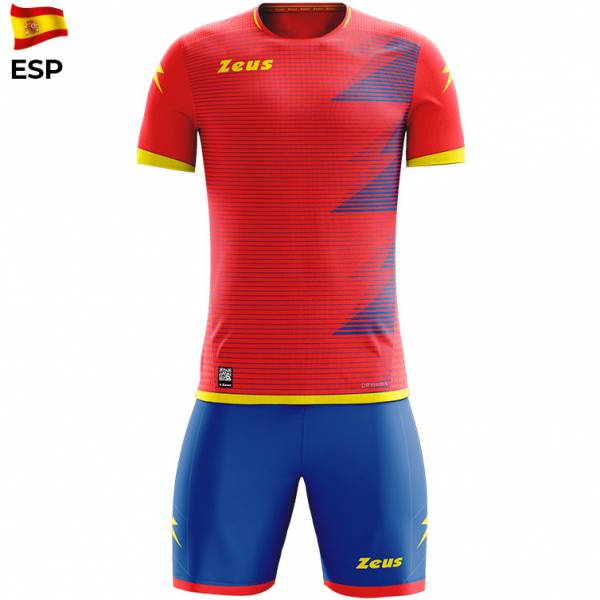 Zeus Mundial Teamwear Set Camiseta con pantalones cortos rojo amarillo