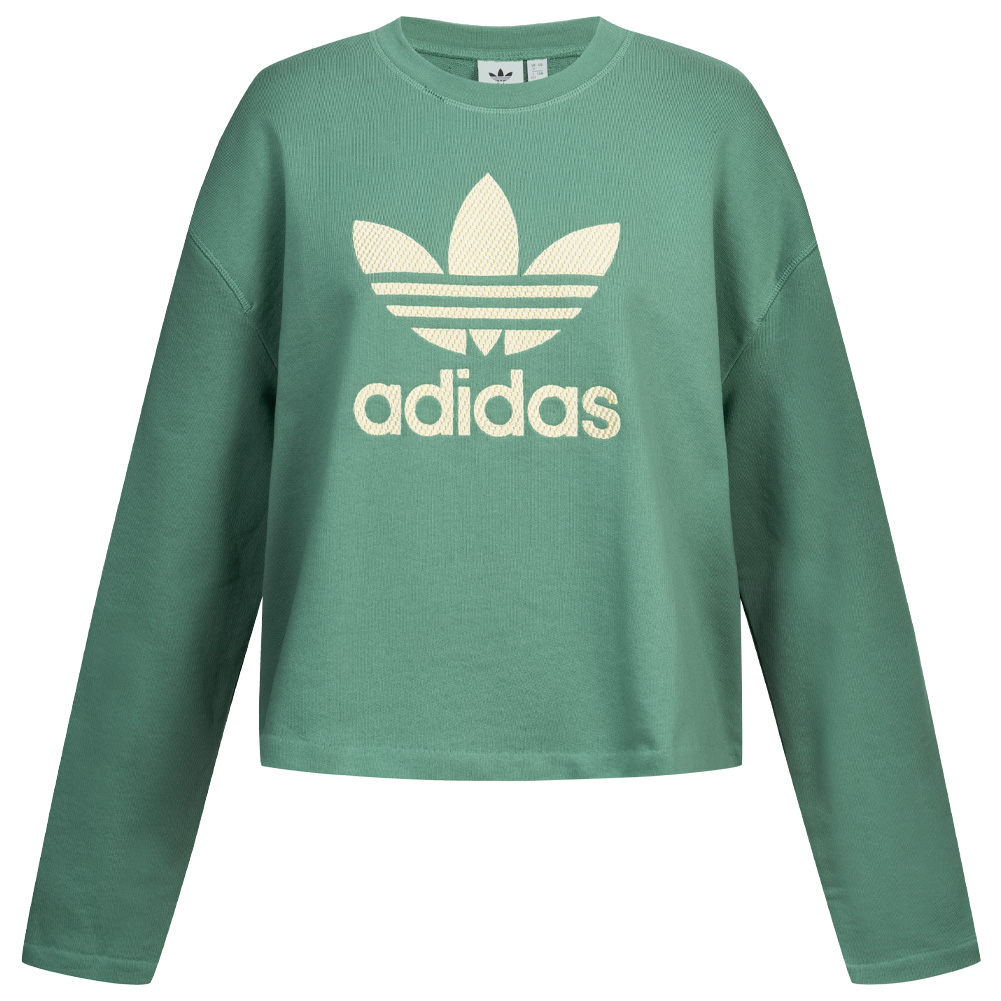 Зеленая кофта адидас. Adidas c Crew Premium. Материал адидас