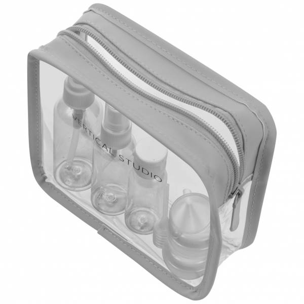 VERTICAL STUDIO &quot;Terråk&quot; Cosmetic bag with travel bottles grey