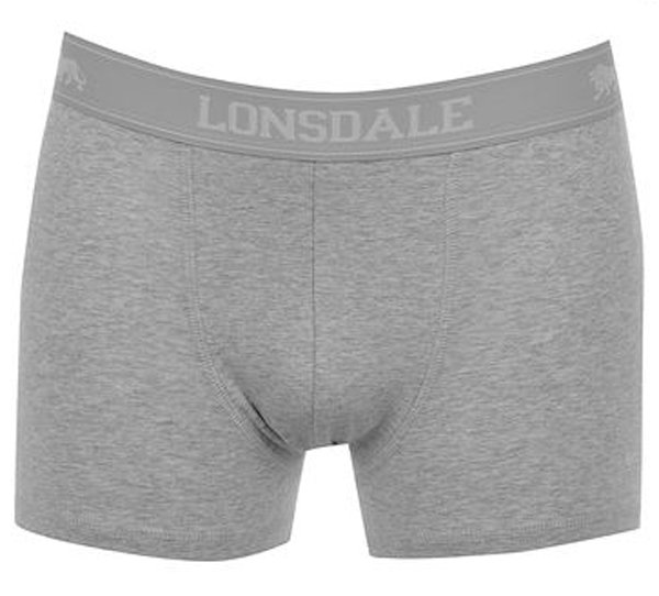 Lonsdale Boxershorts 2 St. grey marl ohne Eingriff