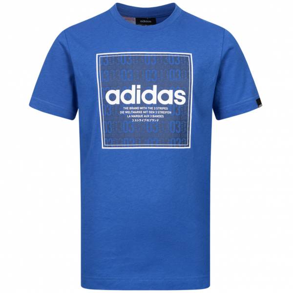 Adidas qqr box linear chłopcy t-shirt ge5964