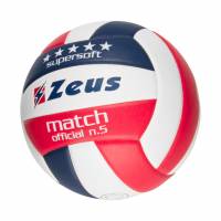 Zeus Match Ballon de volley-ball Navy rouge