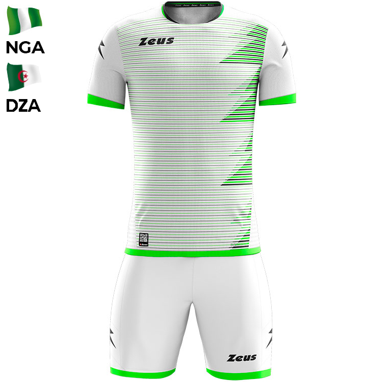 Zeus Mundial Teamwear Set Maillot avec short blanc vert | sport-outlet.fr