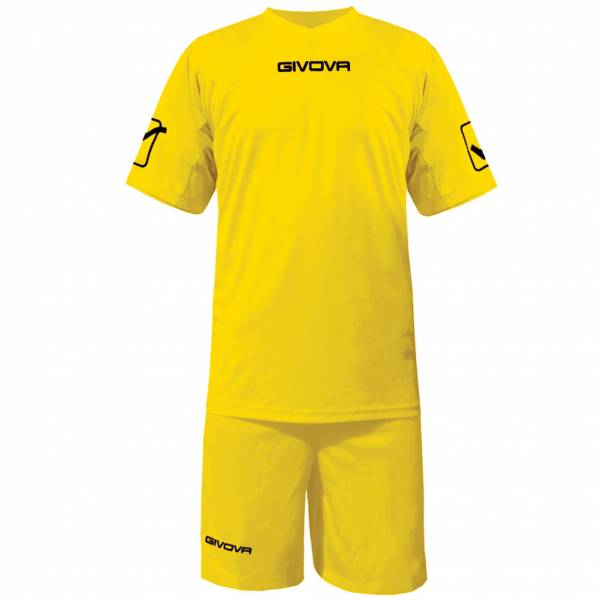 Givova Fußball Set Trikot mit Short Kit Givova gelb