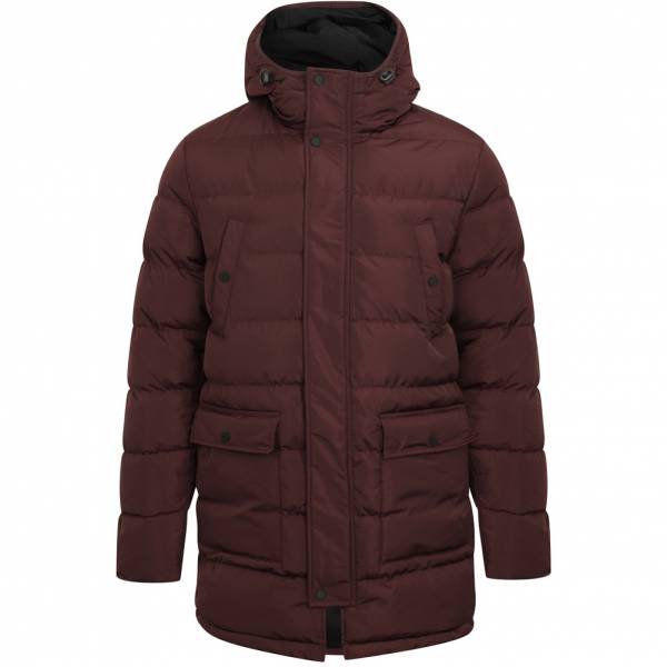 Tokyo Laundry Edmonton Herren Stepp Winter Mantel 1J11325B Aubergine